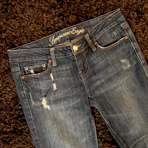 Two Pair Of American Eagle Jeans In Size 4 Regular - Picture 3 of 10